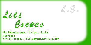 lili csepes business card